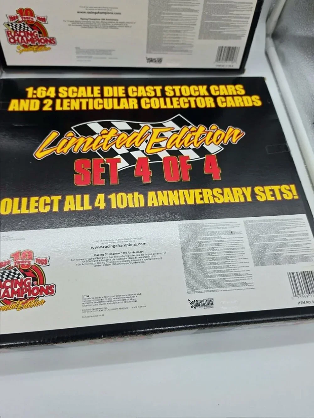 Racing Champions NASCAR 10th Anniversary 1:64 Diecast Sets 1-4 Complete 48 Cars